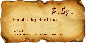 Porubszky Szelina névjegykártya